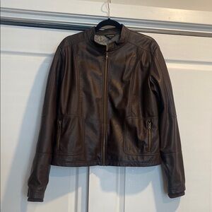 Levi's Brown Lightweight Shirt Jacket with Stand-Up Collar